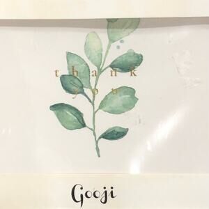 GOOJI Green & Gold Watercolor‎ Botanical THANK YOU Note Cards in 6 Patterns